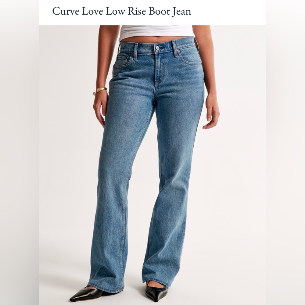 Abercrombie curve love low rise boot jean, size 27/4R NWT
